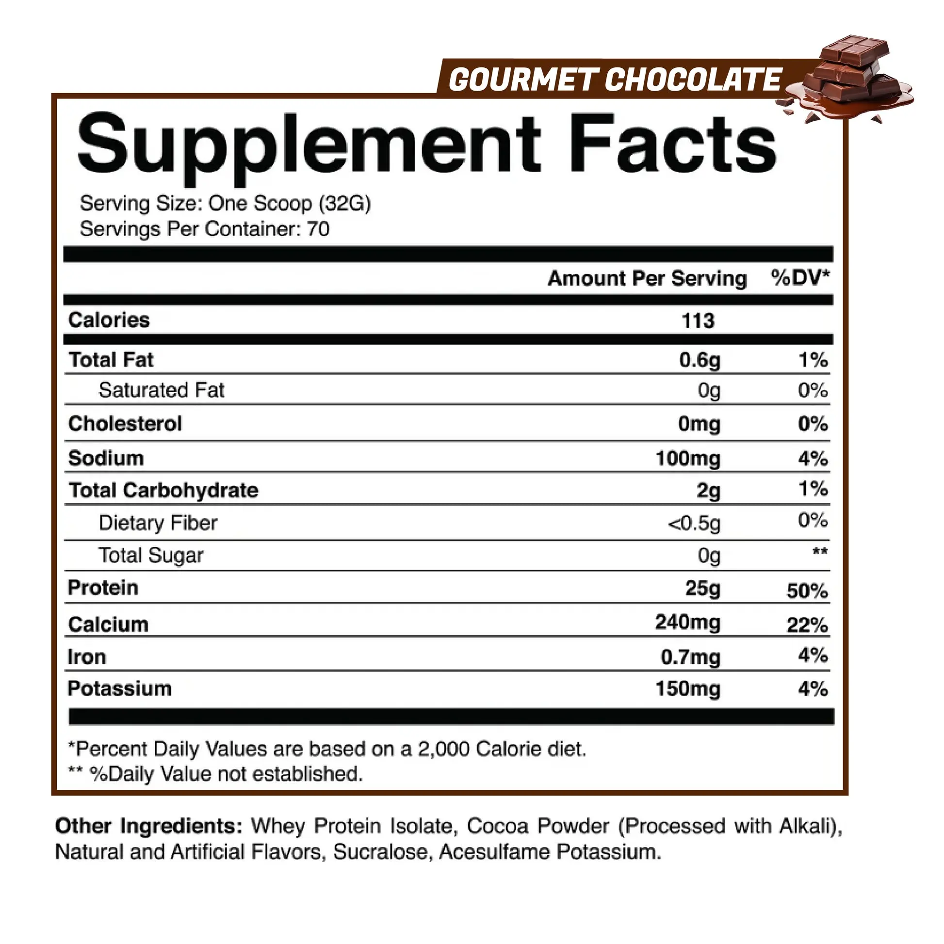 Iso-Natural Isolate Whey Gourmet Chocolate