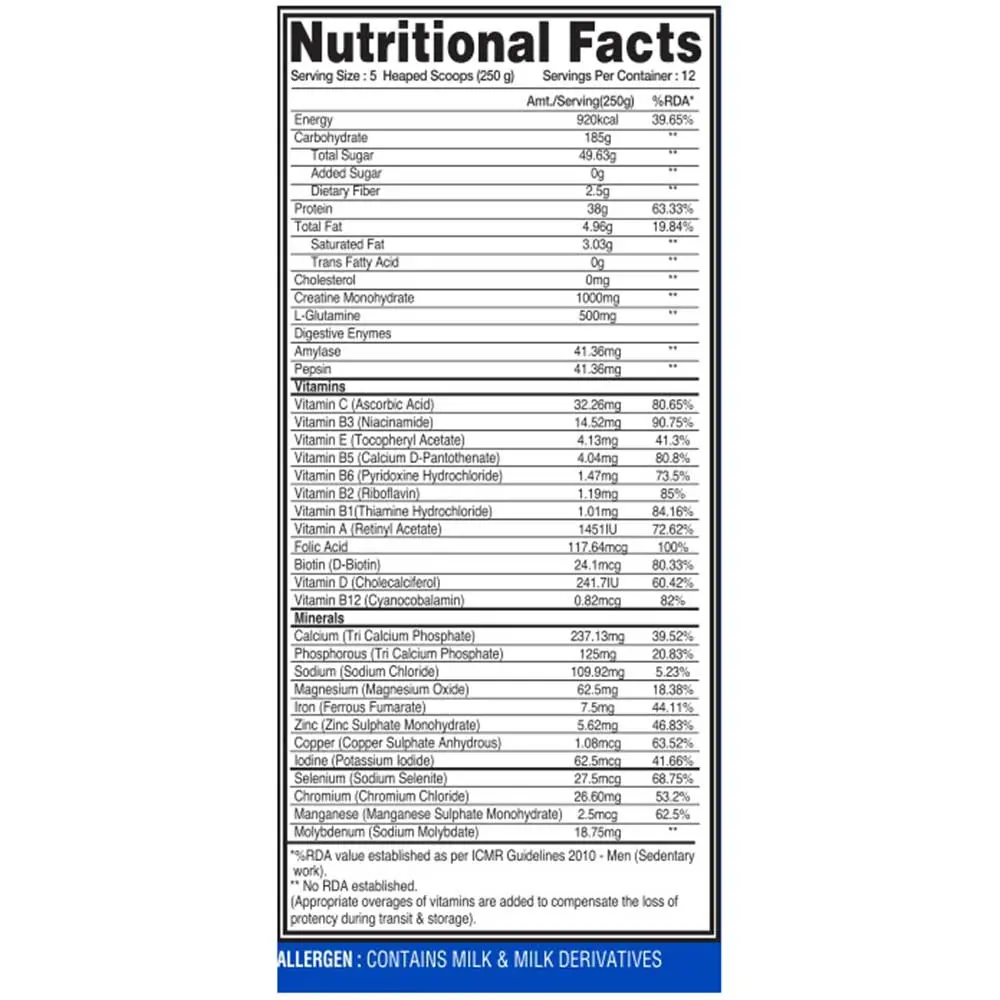 Gaspari Nutrition Real Mass Gainer