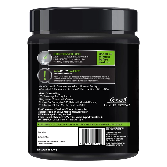 Six Pack Nutrition Pump UP Pre-Workout 30 Servings (300 g)