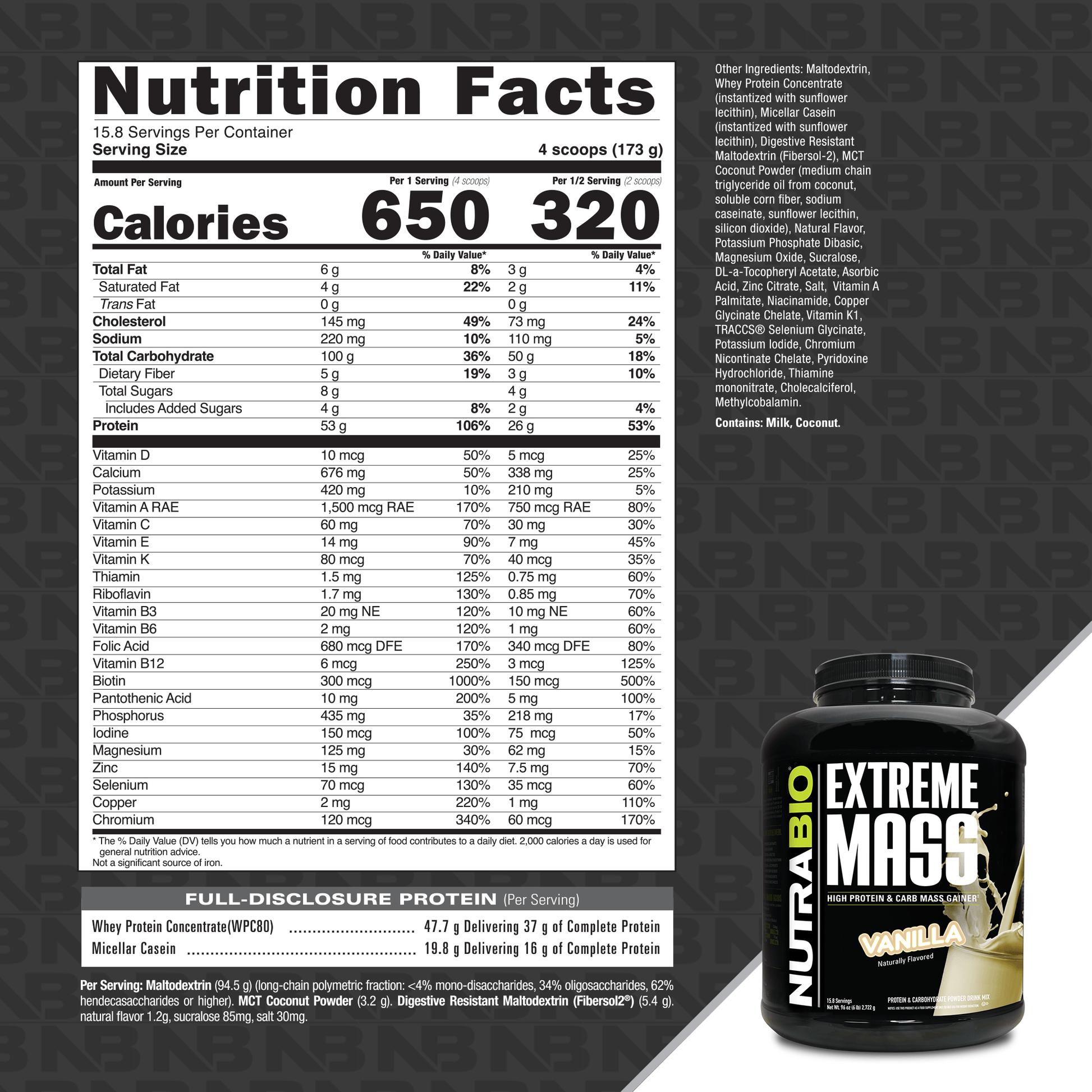 NutraBio Extreme Mass gainer