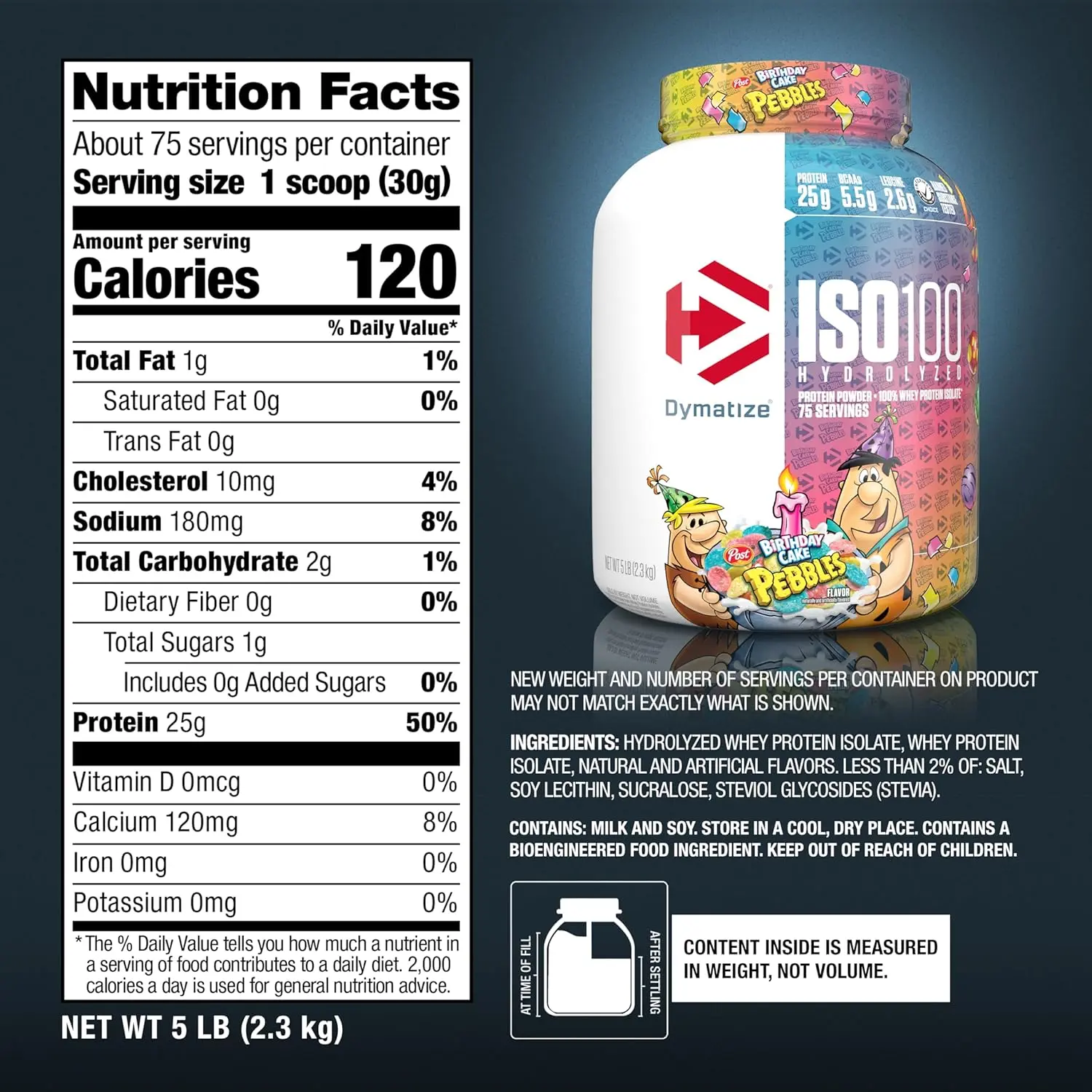 Dymatize ISO100 Hydrolyzed Birthday Cake